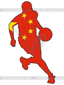 Basketball colors of China - vector image