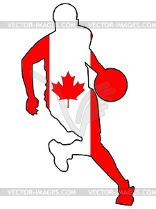 Basketball colors of Canada - royalty-free vector image