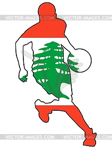 Basketball colors of Lebanon - vector clipart