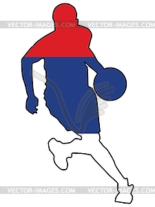 Basketball colors of Serbia - vector image