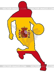 Basketball colors of Spain - vector image