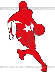 Basketball colors of Tukrey - vector image