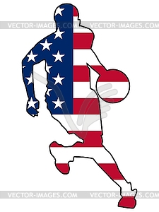 Basketball colors of United States - vector EPS clipart