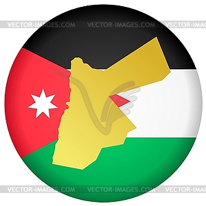 Button in colours of Jordan - vector clipart