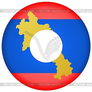 Button in colours of Laos - vector EPS clipart