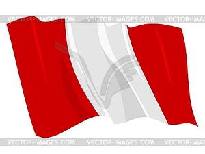 Waving flag of Peru - color vector clipart