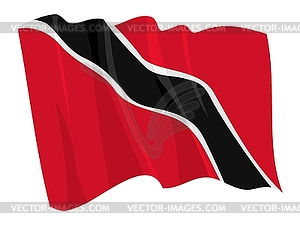 Waving flag of Trinidad and Tobago - vector image