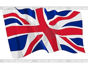 Waving flag of United Kingdom - vector clipart