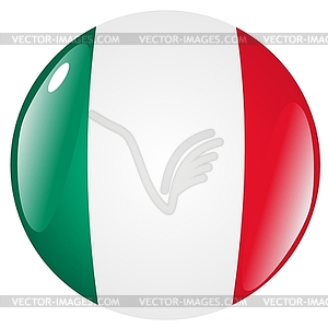 Button in colours of Italy - vector clip art