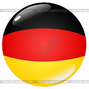 Button in colours of Germany - vector image