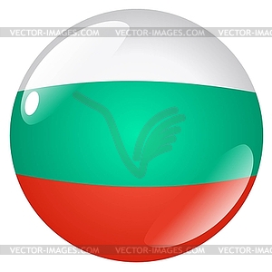 Button in colours of Bulgaria - vector clipart