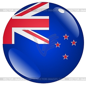 Button in colours of New Zealand - vector clip art