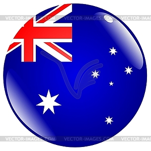 Button in colours of Australia - royalty-free vector clipart