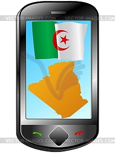 Connection with Algeria - vector clipart