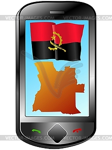 Connection with Angola - vector EPS clipart