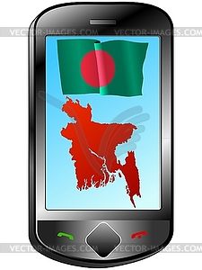 Connection with Bangladesh - vector image