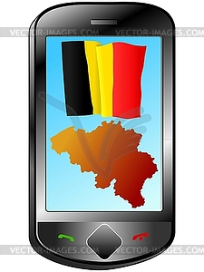 Connection with Belgium - vector image