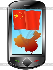 Connection with China - vector image