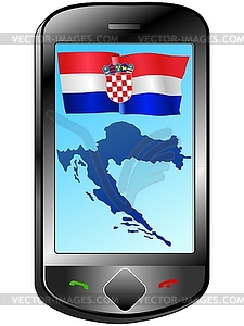 Connection with Croatia - vector clipart