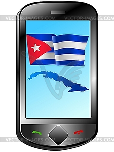 Connection with Cuba - vector image