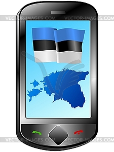 Connection with Estonia - vector EPS clipart