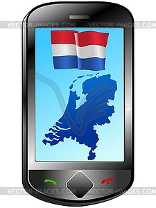 Connection with Netherlands - vector clipart