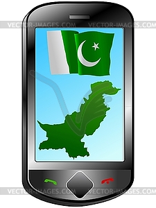 Connection with Pakistan - vector clip art