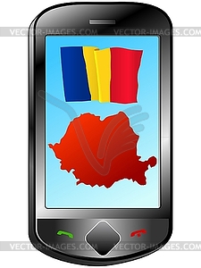 Connection with Romania - vector image