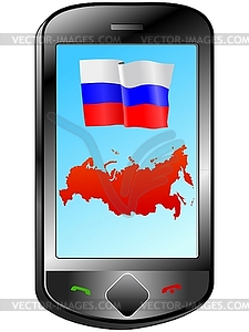 Connection with Russia - royalty-free vector image