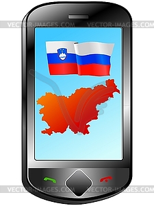 Connection with Slovenia - vector image