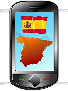 Connection with Spain - vector clipart