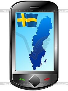 Связь с Швецией - изображение в векторном виде