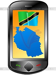 Connection with Tanzania - vector clipart