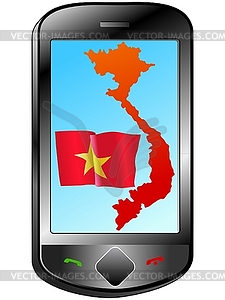 Connection with Vietnam - vector clipart