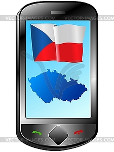 Connection with Czech Republic - vector EPS clipart