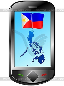 Connection with Philippines - vector clipart