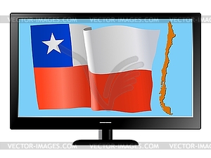 Chile on TV - vector image