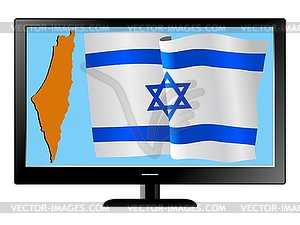 Israe on TV - vector clip art
