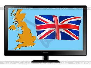 United Kingdom on TV - vector image