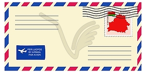 Letter to/from Belarus - vector image