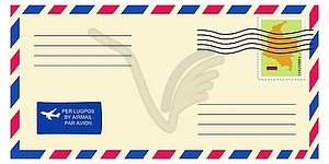 Letter to/from Colombia - vector clipart
