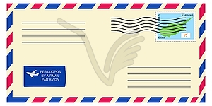 Letter to/from Cyprus - vector clip art