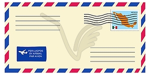 Letter to/from Mexico - vector clipart