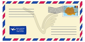 Letter to/from Romania - vector clipart