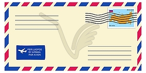 Letter to/from Russia - color vector clipart