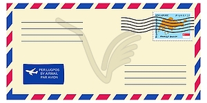 Letter to/from Singapore - vector image