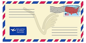 Letter to/from USA - vector clip art