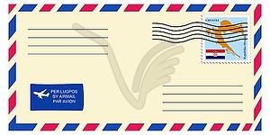 Letter to/from Croatia - vector image