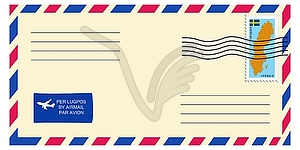 Letter to/from Sweden - vector clip art