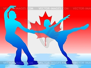 Couple of figure skating - vector image